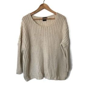Cliche Chucky Beige Soft  Knit Creme Beige Sweater Large